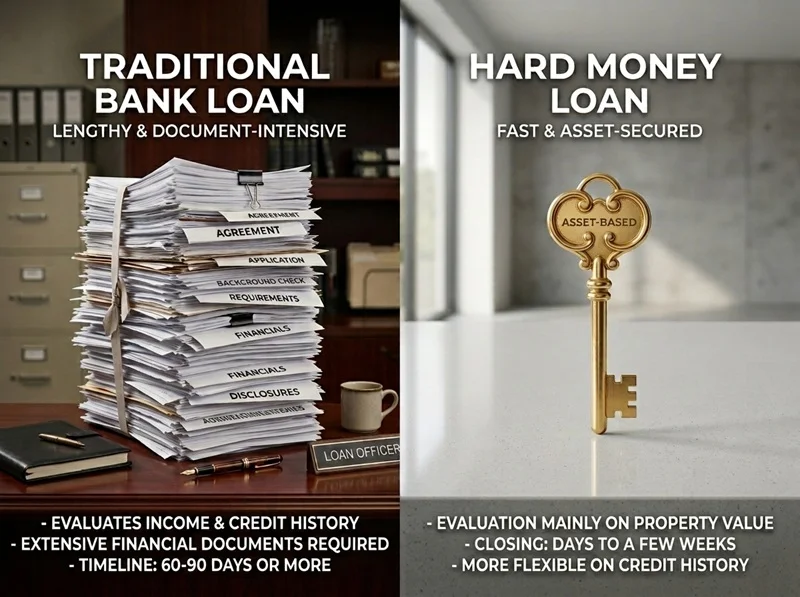 how hard money differs from a bank loan